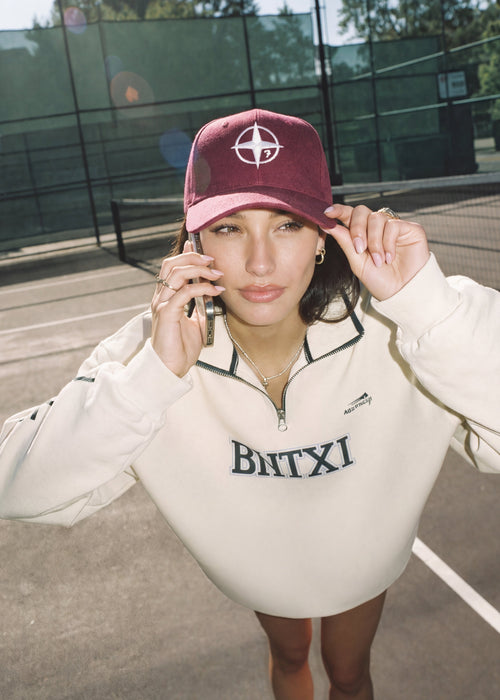 Burgundy Compass Cap