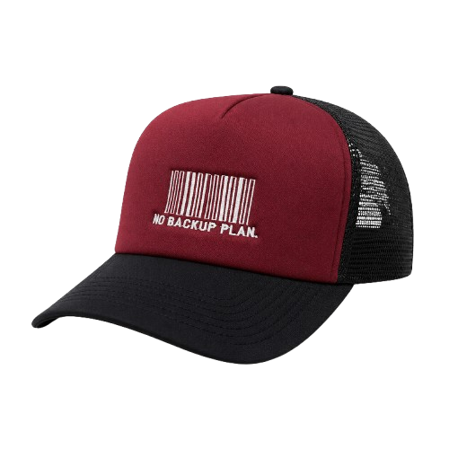 BARCODE BURGUNDY X BLACK NET CAP