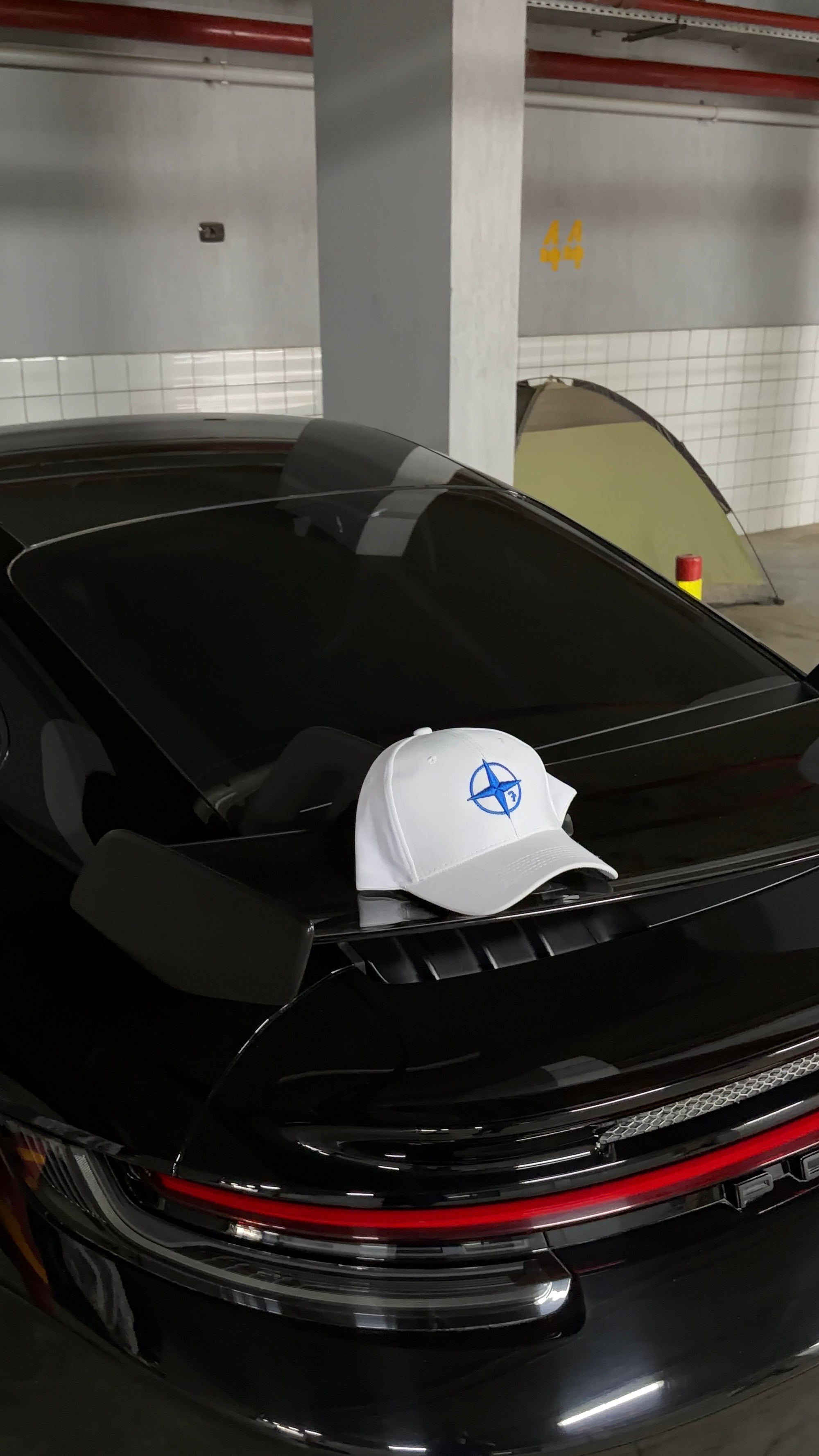 White Compass Cap