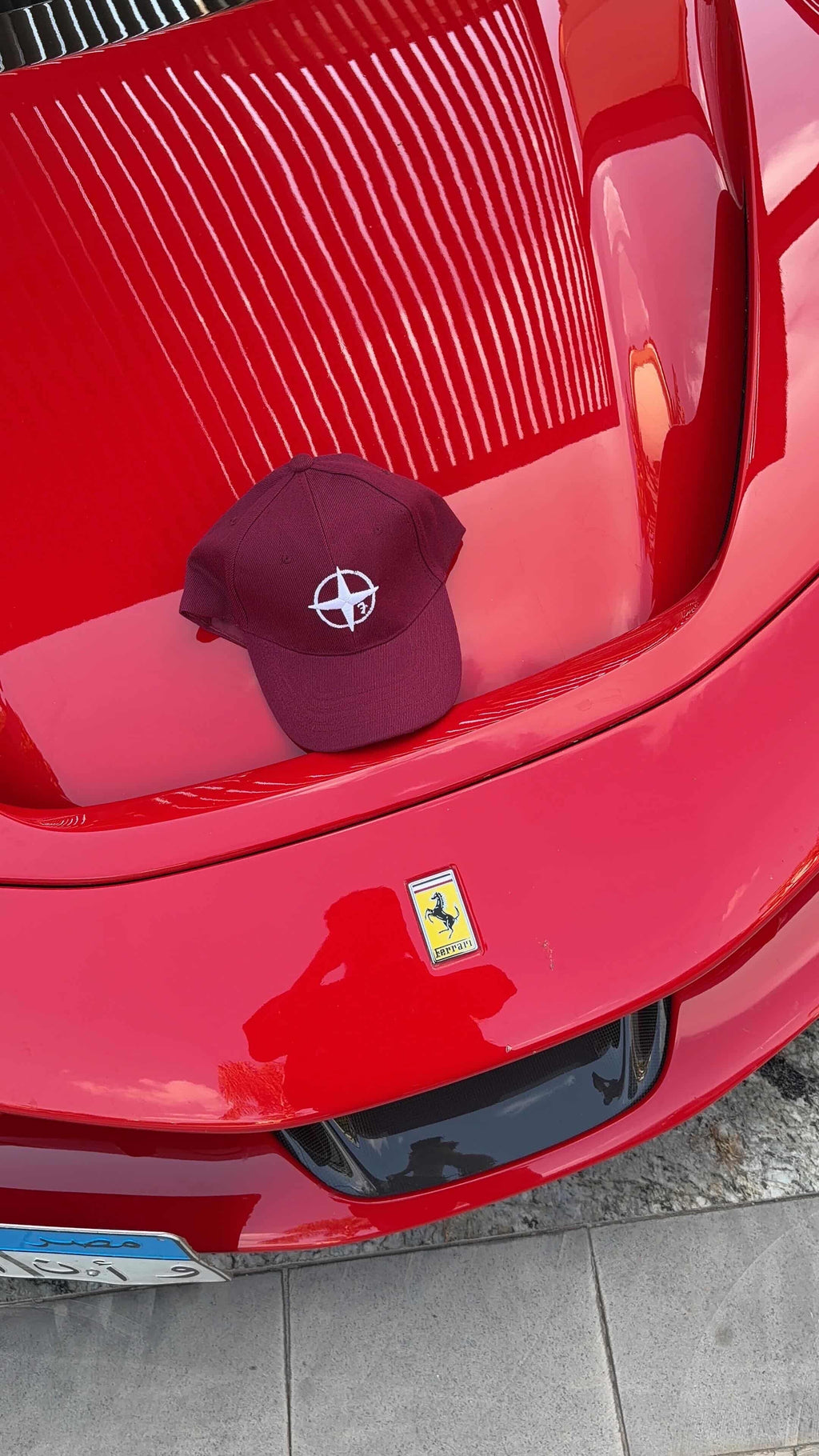 Burgundy Compass Cap