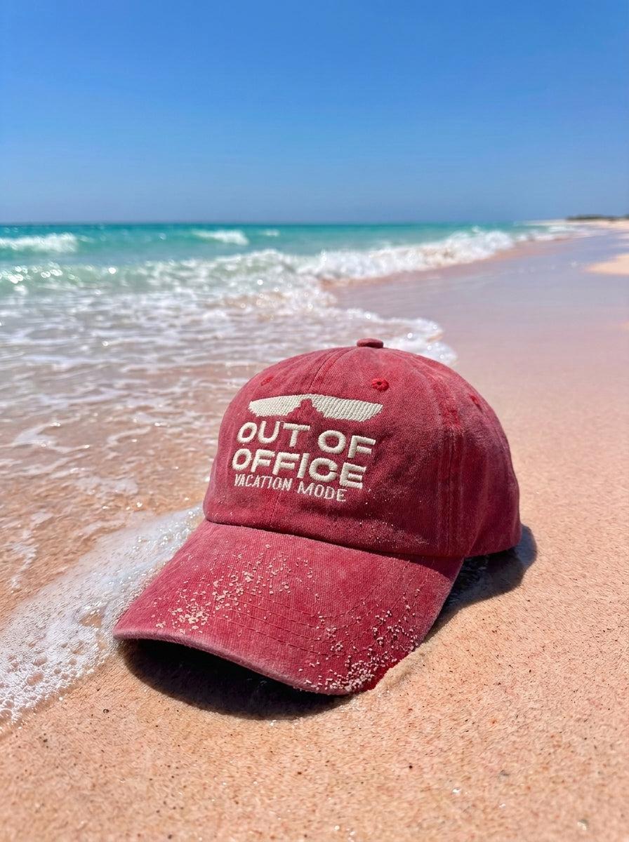 OUT OF OFFICE PINK WASHED CAP