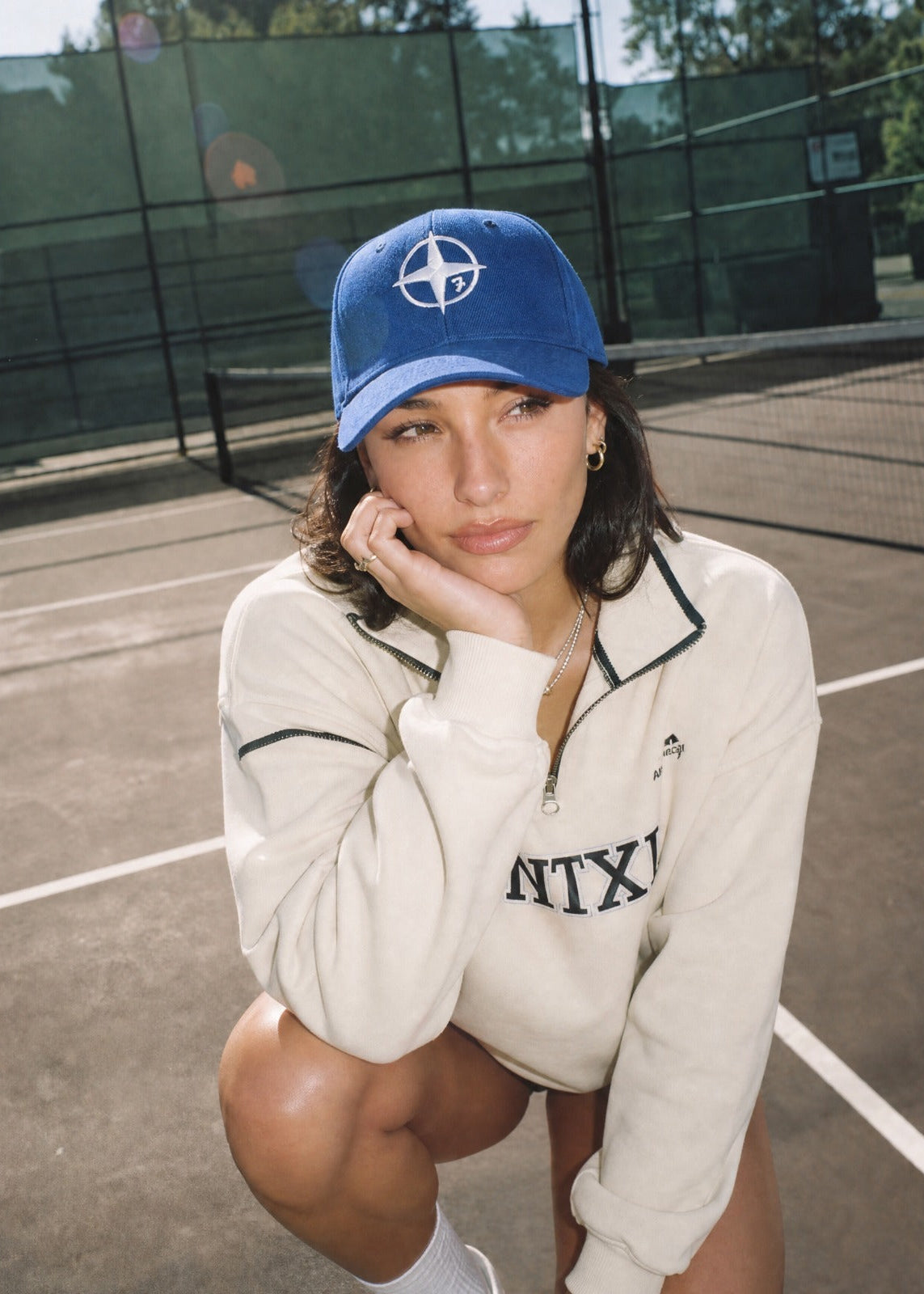 Navy Compass Cap