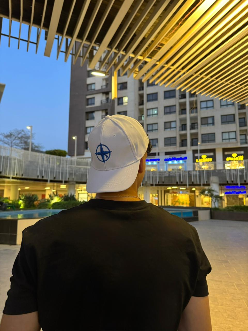 White Compass Cap