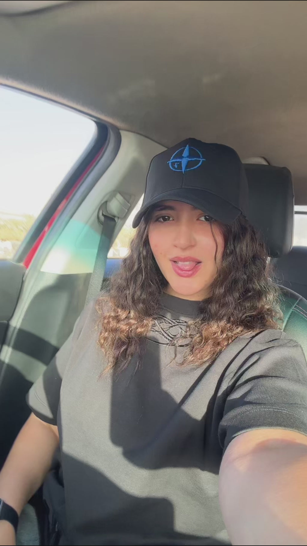 Black X Blue Compass Cap