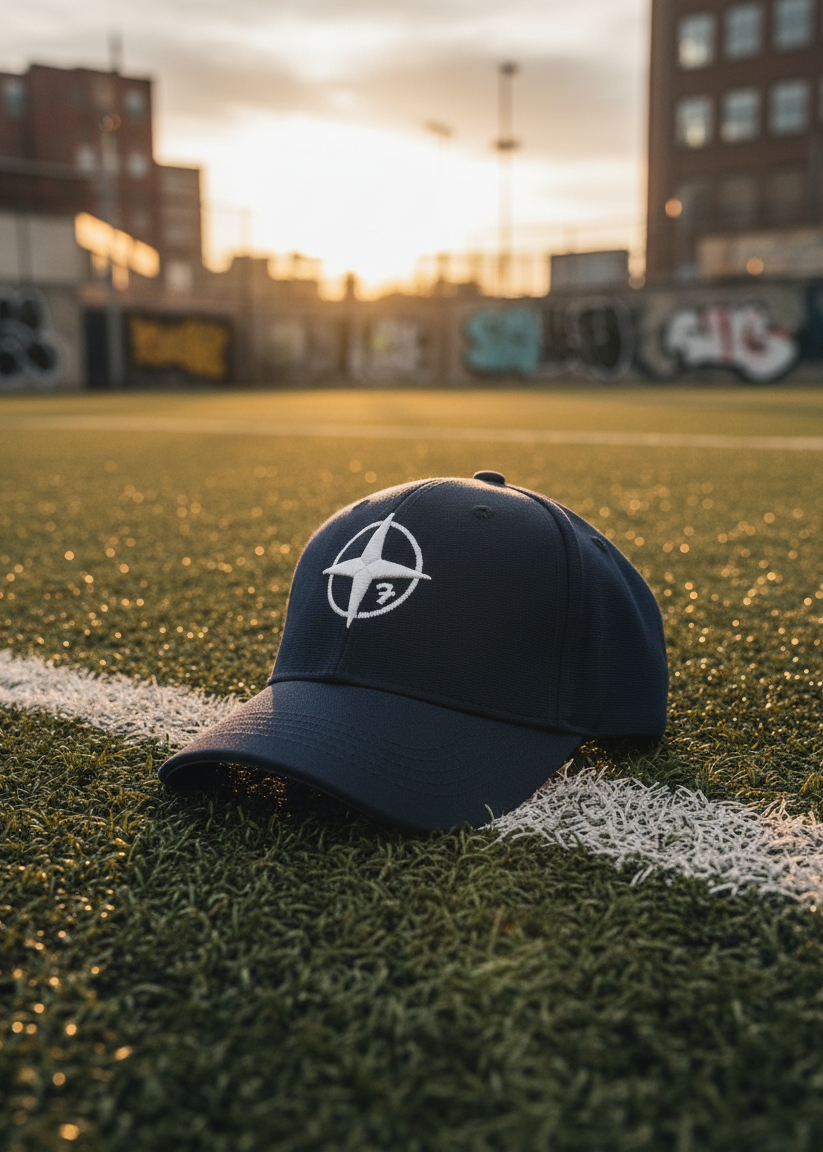 Navy Compass Cap