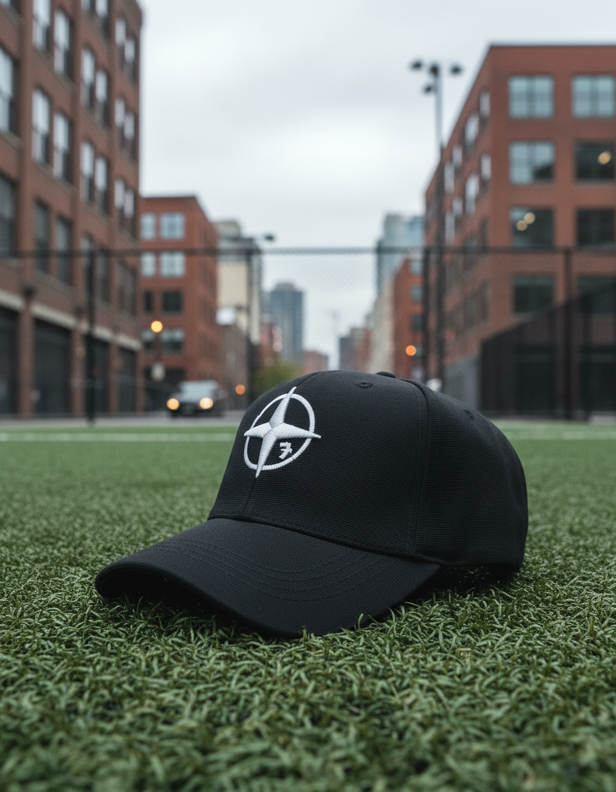 Black X Grey Compass Cap