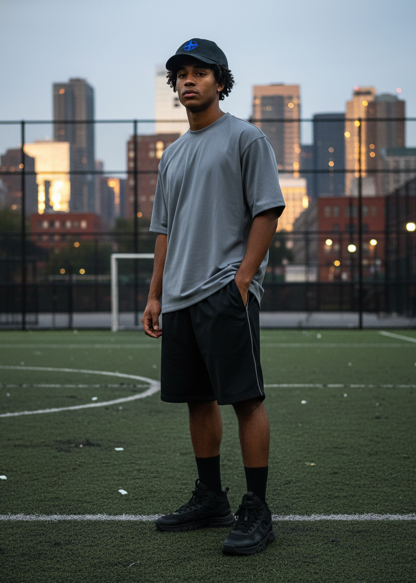 Black X Blue Compass Cap