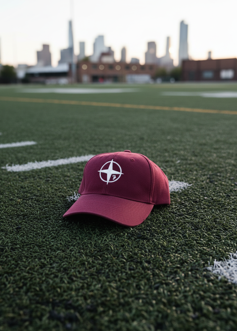 Burgundy Compass Cap